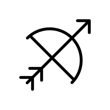 Web sitesi tasarımı ve masaüstü zarfları için okçuluk simgesi, geliştirme. Premium paketi.