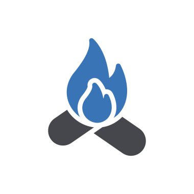 Web sitesi tasarımı ve masaüstü zarfları için şenlik ateşi simgesi, geliştirme. Premium paketi.