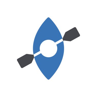 Web sitesi tasarımı ve masaüstü zarfları için kano küreği simgesi, geliştirme. Premium paketi.