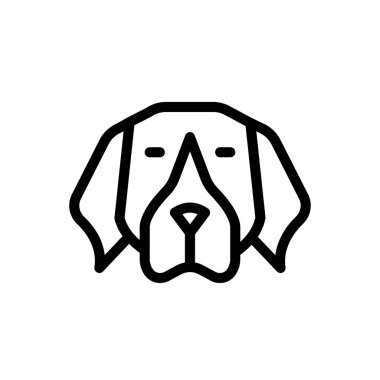 Web sitesi tasarımı ve masaüstü zarfları için köpek simgesi, geliştirme. premium paket.