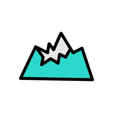 Web sitesi tasarımı ve masaüstü zarfları için dağ simgesi, geliştirme. premium paket.