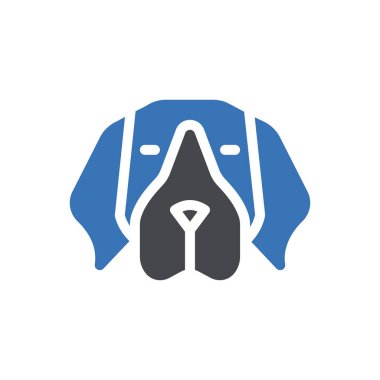 Web sitesi tasarımı ve masaüstü zarfları için köpek simgesi, geliştirme. premium paket.