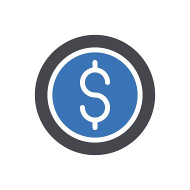 Web sitesi tasarımı ve masaüstü zarfları için dolar simgesi, geliştirme. premium paket.