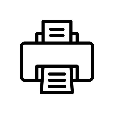 Web sitesi tasarımı ve masaüstü zarfları için yazıcı simgesi, geliştirme. premium paket.