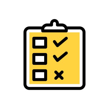 Web sitesi tasarımı ve masaüstü zarfları için kontrol listesi simgesi, geliştirme. premium paket.