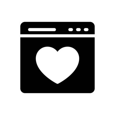 Web sitesi tasarımı ve masaüstü zarfları için sevgi simgesi, geliştirme. premium paket.