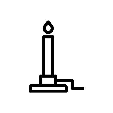 Web sitesi tasarımı ve masaüstü zarfları için mum simgesi, geliştirme. premium paket.