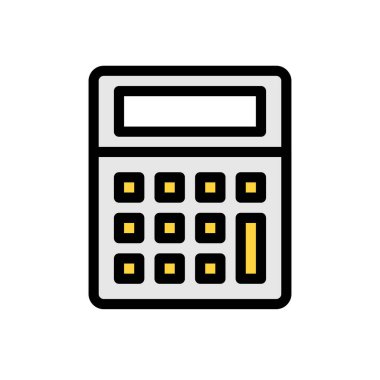 Web sitesi tasarımı ve masaüstü zarfları için hesap makinesi simgesi simgesi, geliştirme. premium paket.