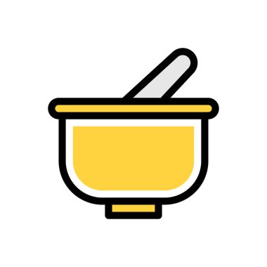 Web sitesi tasarımı ve masaüstü zarfları için kase simgesi, geliştirme. premium paket.