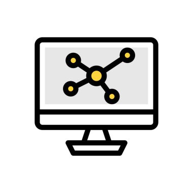 Web sitesi tasarımı ve masaüstü zarfları için atom simgesi, geliştirme. premium paket.