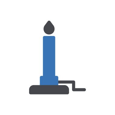 Web sitesi tasarımı ve masaüstü zarfları için mum simgesi, geliştirme. premium paket.