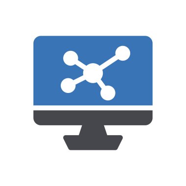 Web sitesi tasarımı ve masaüstü zarfları için atom simgesi, geliştirme. premium paket.