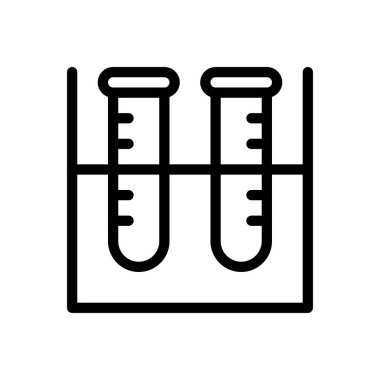Web sitesi tasarımı ve masaüstü zarfları için test tübü simgesi, geliştirme. premium paket.