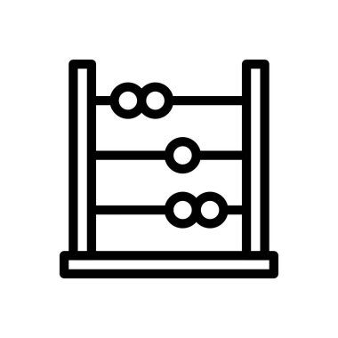 Web sitesi tasarımı ve masaüstü zarfları için abaküs simgesi geliştirme. premium paket.