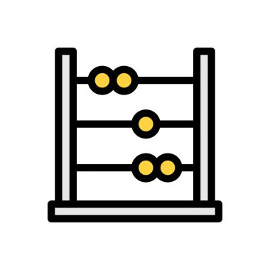 Web sitesi tasarımı ve masaüstü zarfları için abaküs simgesi geliştirme. premium paket.