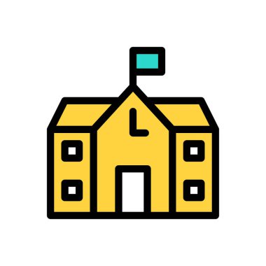 Web sitesi tasarımı ve masaüstü zarfları için okul simgesi, geliştirme. premium paket.