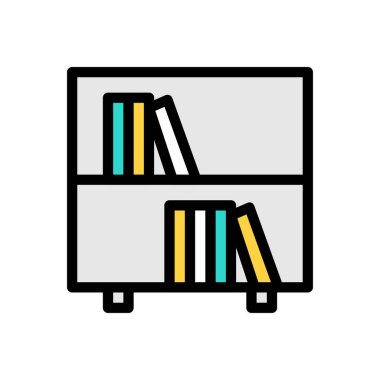 Web sitesi tasarımı ve masaüstü zarfları için kitaplık simgesi, geliştirme. premium paket.