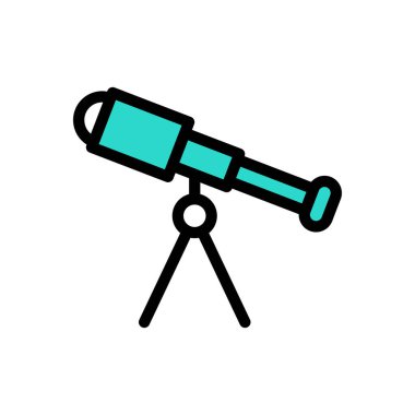 Web sitesi tasarımı ve masaüstü zarfları için teleskop simgesi, geliştirme. premium paket.