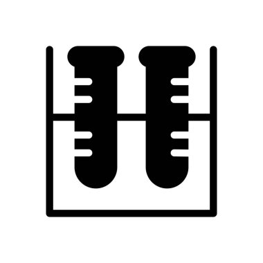 Web sitesi tasarımı ve masaüstü zarfları için test tübü simgesi, geliştirme. premium paket.