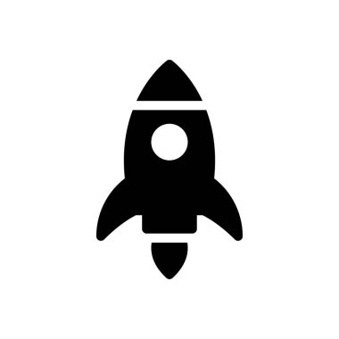 Web sitesi tasarımı ve masaüstü zarfları için roket simgesi, geliştirme. premium paket.