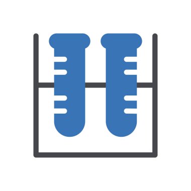 Web sitesi tasarımı ve masaüstü zarfları için test tübü simgesi, geliştirme. premium paket.