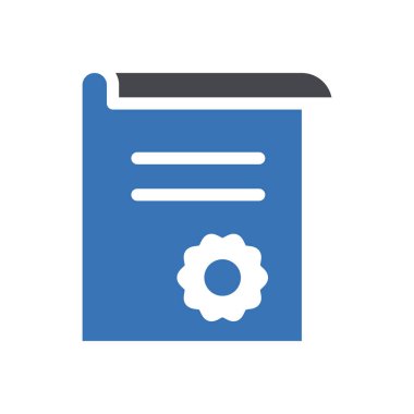 Web sitesi tasarımı ve masaüstü zarfları için diploma simgesi, geliştirme. Premium paketi.