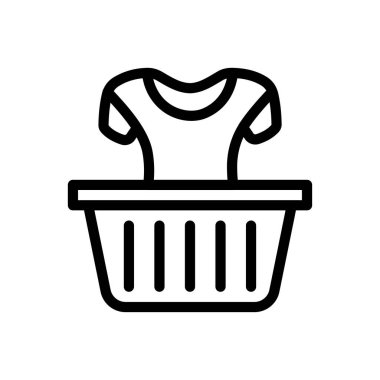 Web sitesi tasarımı ve masaüstü zarfları için gömlek sepeti simgesi, geliştirme. Premium paketi.