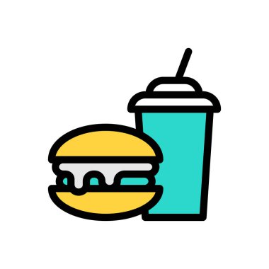 İnternet sitesi tasarımı ve masaüstü zarfları için fast food simgesi geliştirme. premium paket.