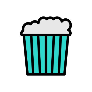 Web sitesi tasarımı ve masaüstü zarfları için patlamış mısır simgesi geliştirme. premium paket.