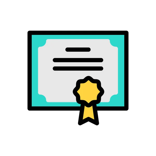 Certificate Icon Website Design Desktop Envelopment Development Premium Pack — Stock Vector