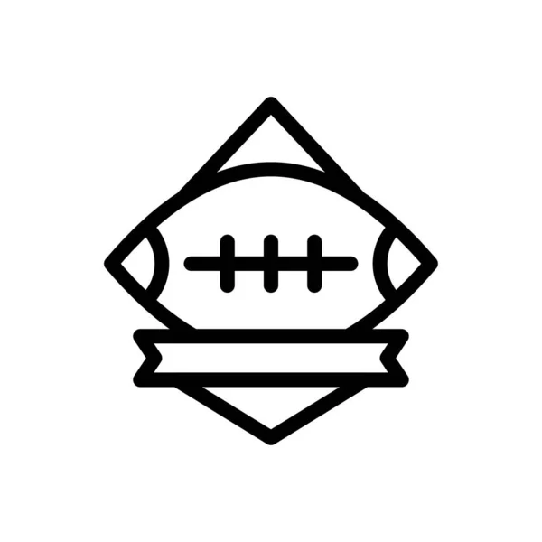 Icône Trophée Rugby Pour Conception Site Web Enveloppe Bureau Développement — Image vectorielle