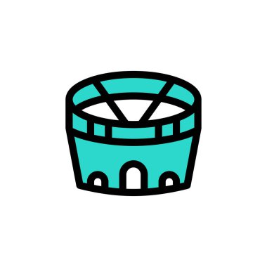 Web sitesi tasarımı ve masaüstü zarfları için stadyum simgesi. Premium paketi.