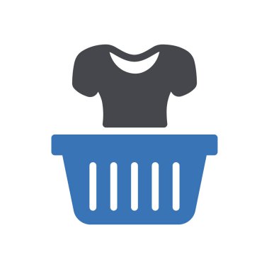 Web sitesi tasarımı ve masaüstü zarfları için gömlek sepeti simgesi, geliştirme. Premium paketi.