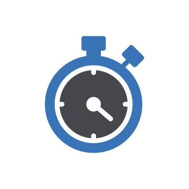 Web sitesi tasarımı ve masaüstü zarfları için kronometre simgesi, geliştirme. premium paket.