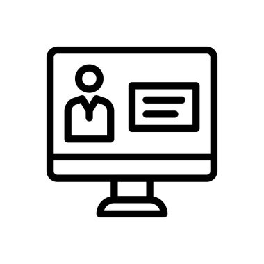 Web sitesi tasarımı ve masaüstü zarfları için çevrimiçi sınıf simgesi, geliştirme. Premium paketi.