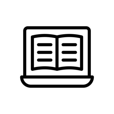 Web sitesi tasarımı ve masaüstü zarfları için çevrimiçi okuma simgesi, geliştirme. premium paket.