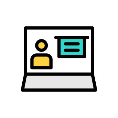 Web sitesi tasarımı ve masaüstü zarfları için öğretmenlik dersi simgesi, geliştirme. premium paket.