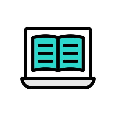 Web sitesi tasarımı ve masaüstü zarfları için çevrimiçi okuma simgesi, geliştirme. premium paket.