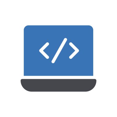 Web sitesi tasarımı ve masaüstü zarfları için simge kodlama, geliştirme. premium paket.