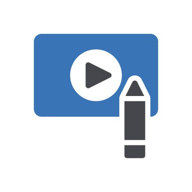 Web sitesi tasarımı ve masaüstü zarfları için video konferans simgesi, geliştirme. Premium paketi.