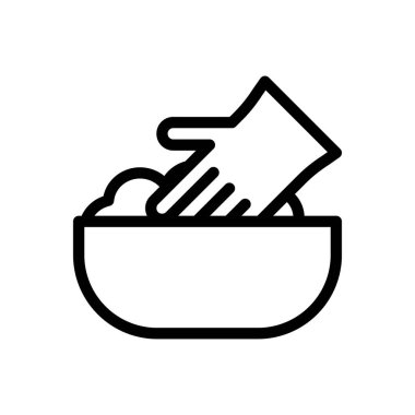 Web sitesi tasarımı ve masaüstü zarfları için kumaş yıkama ikonu, geliştirme. Premium paketi.