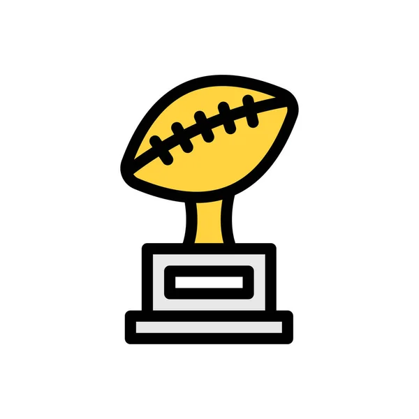 Rugby Trofeo Icono Para Diseño Sitios Web Sobres Escritorio Desarrollo — Vector de stock