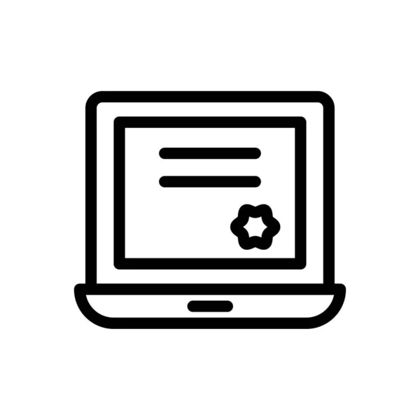 Online Certificaat Pictogram Voor Website Ontwerp Desktop Envelop Ontwikkeling Premiepakket — Stockvector