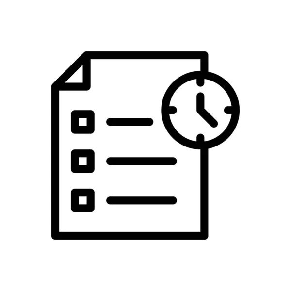 Icône Temps Papier Pour Conception Site Web Enveloppe Bureau Développement — Image vectorielle
