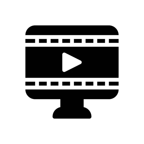 Εικονίδιο Απευθείας Σύνδεση Βίντεο Για Σχεδιασμό Ιστοσελίδων Και Την Ανάπτυξη — Διανυσματικό Αρχείο