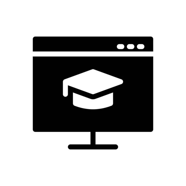 Graduation Icon Website Design Desktop Envelopment Development Premium Pack — Stock Vector
