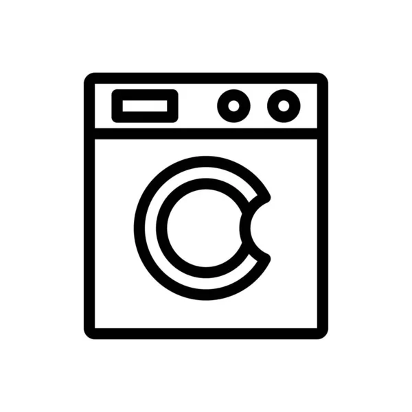 Washing Machine Icon Website Design Desktop Envelopment Development Premium Pack — Stock Vector