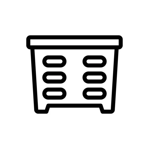 Icono Cubo Tela Para Diseño Del Sitio Web Sobre Escritorio — Vector de stock