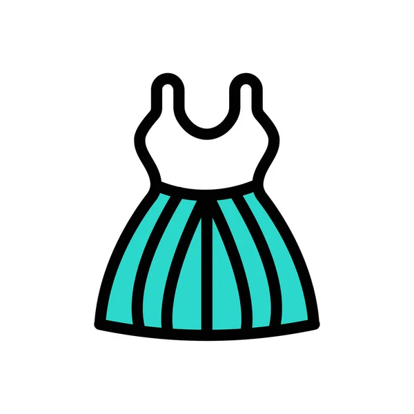 Icono Vestido Para Diseño Del Sitio Web Sobre Escritorio Desarrollo — Vector de stock