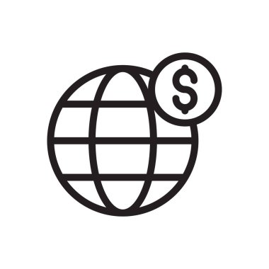 Web sitesi tasarımı ve masaüstü zarfları için dolar simgesi, geliştirme. Premium simgesi.